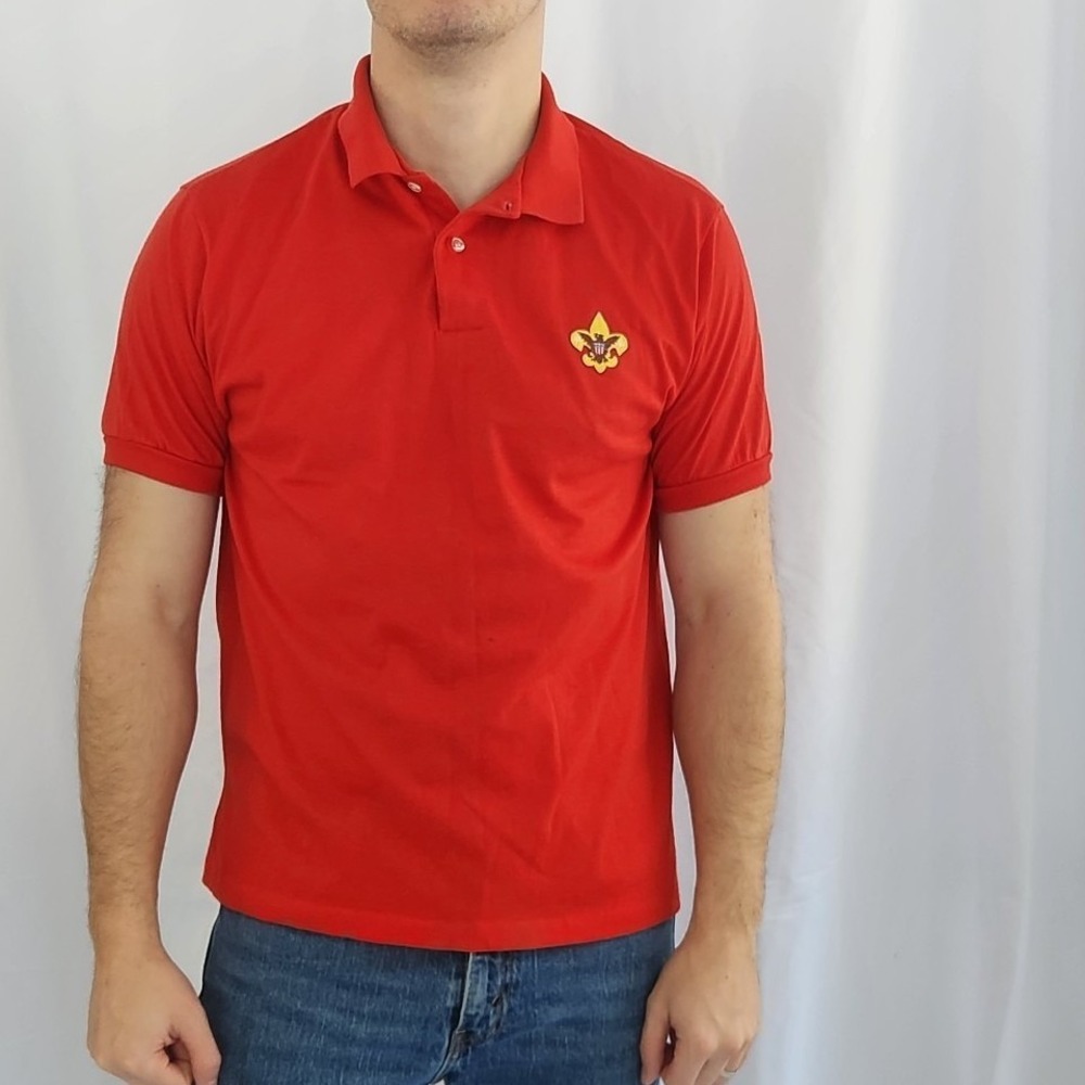 80s/90s Boy‎ Scouts of America Red Polo